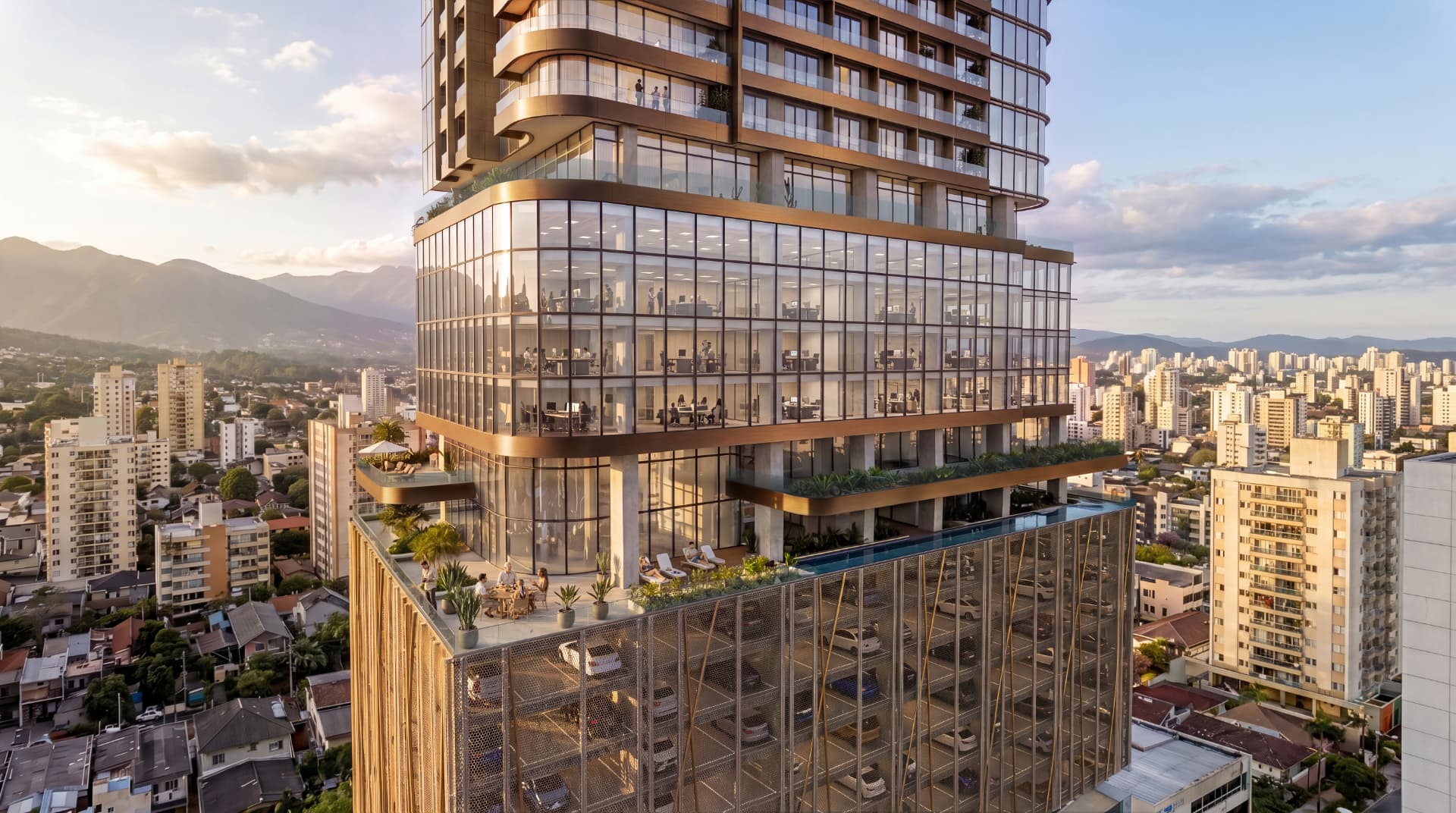 Alma Wellness terrace and offices