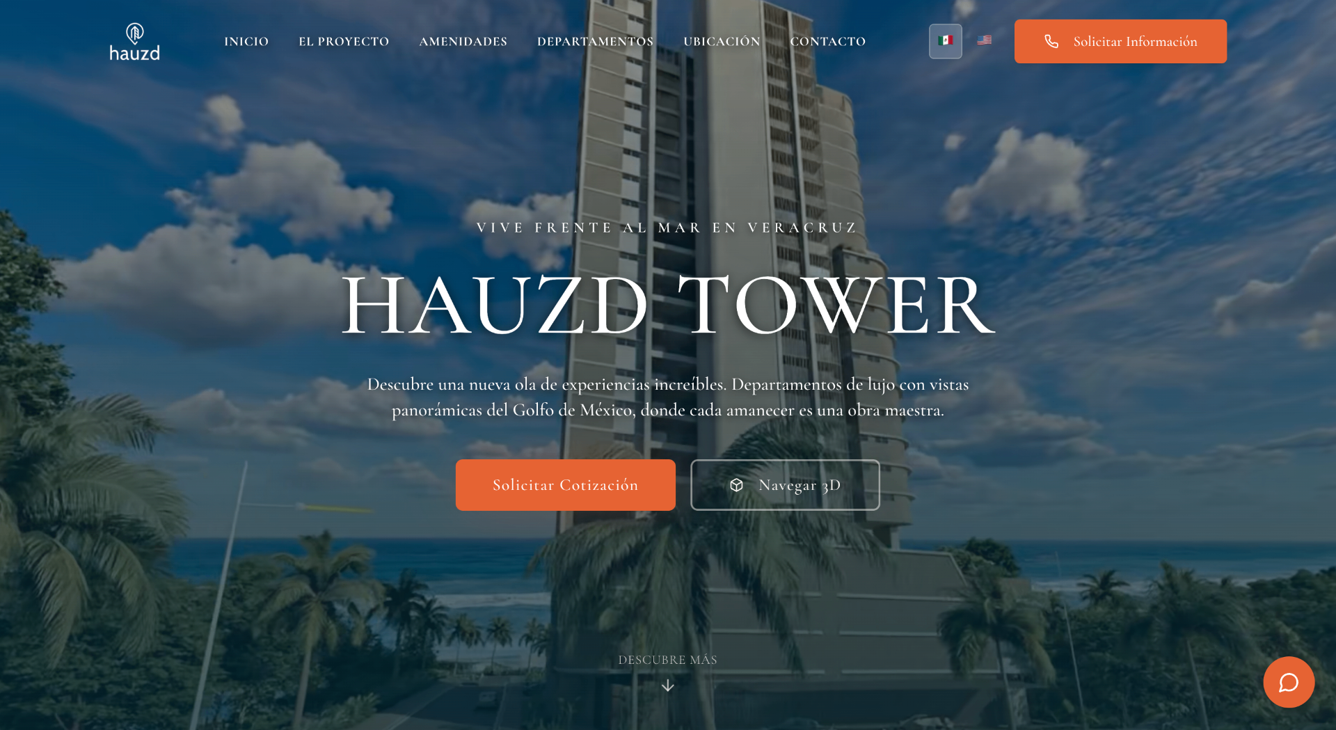 Real estate website example built by hauzd: Hauzd Tower