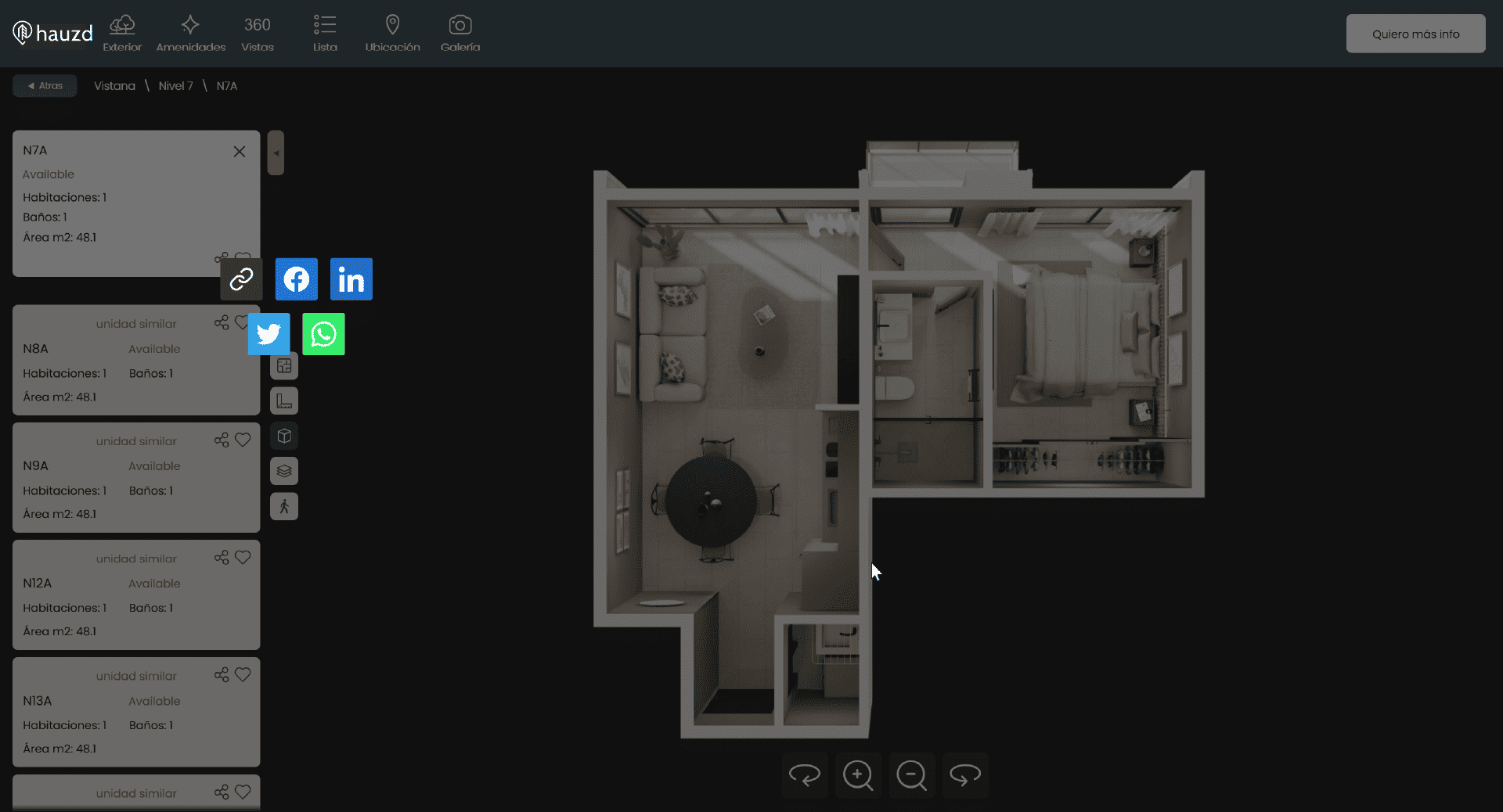 comparte el showroom 3d en redes sociales