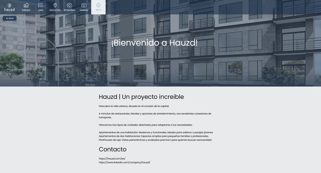 descripción del showroom 3d para el uso en proyectos inmobiliarios